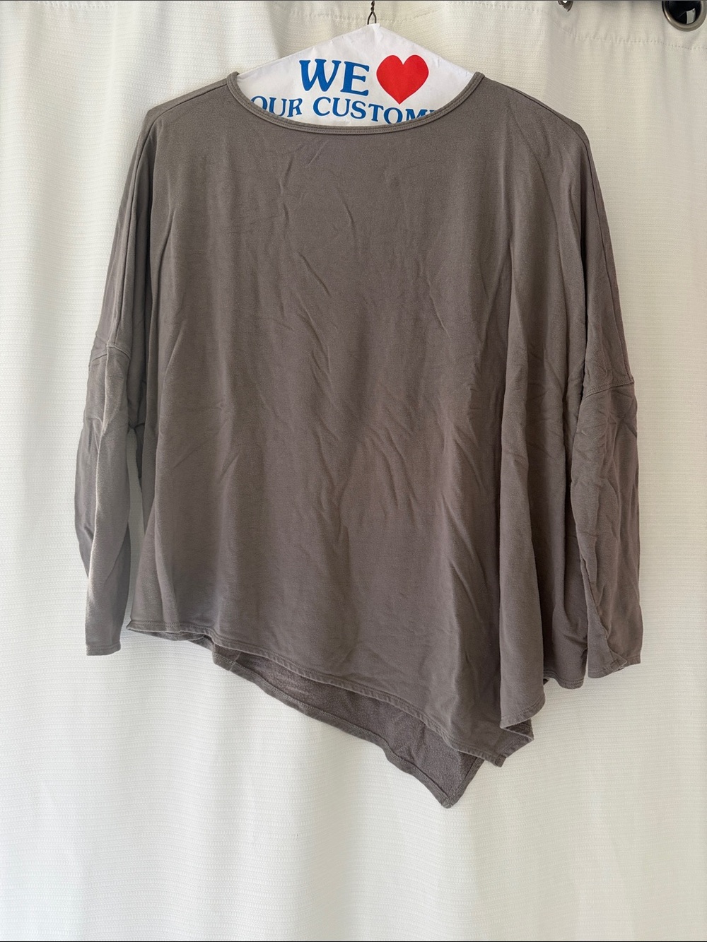 Helmut Lang Women's Asymmetrical Long-Sleeve Top - Taupe